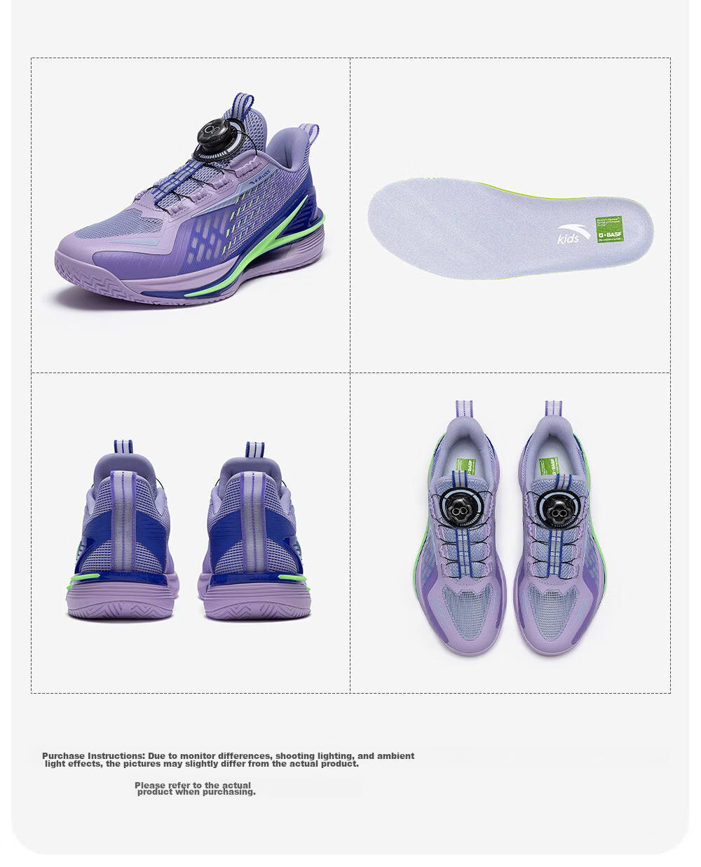 Anta Kids Sports Shoes Boys Big Kids 2026 Summer Basketball Series Wind Tunnel Basketball Shoes 312621111 19